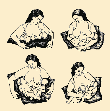 Кормление двойни. Как  же кормить малышей грудью, особенно если малышей трое?