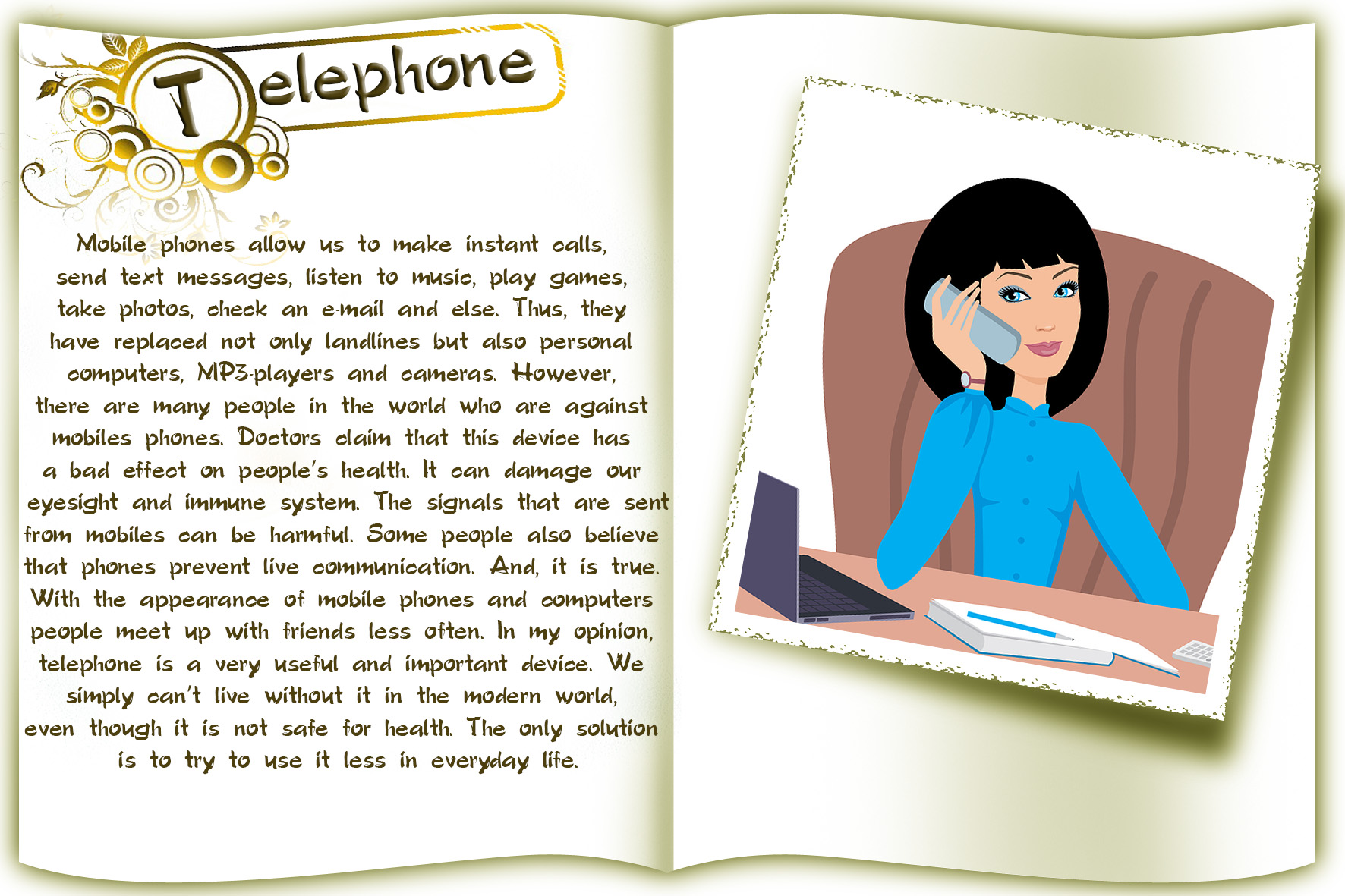 Рассказ про первый телефон на английском
